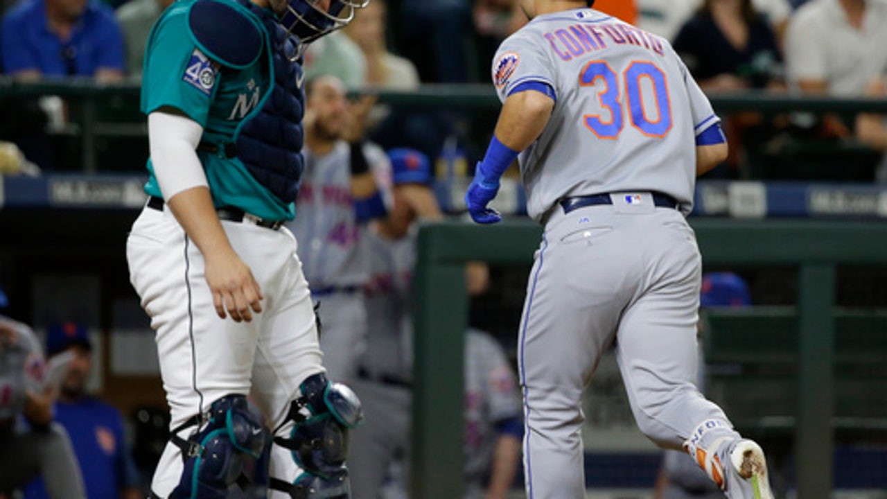 Conforto hits 2 HRs in hometown as Mets beat Mariners 7-5 (Jul 28, 2017)